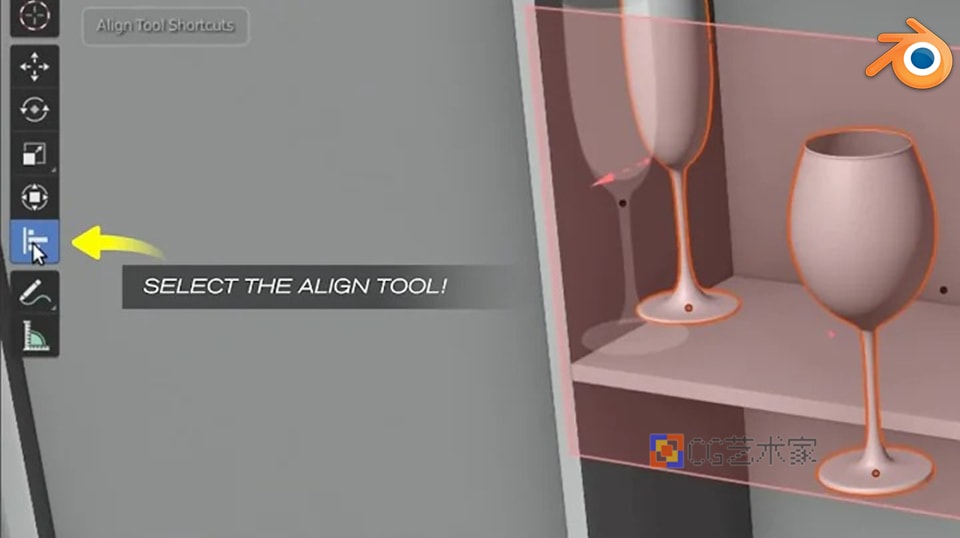 Blender插件三维模型对齐工具Pro Align Tools v2.1.10_CG艺术家